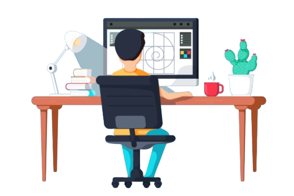 domain and hosting Illustration